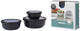 Mepal – Multi Bowl Cirqula Frischhaltedosen-Set – 350 + 750 + 1250 ml – rund – Nordic Black