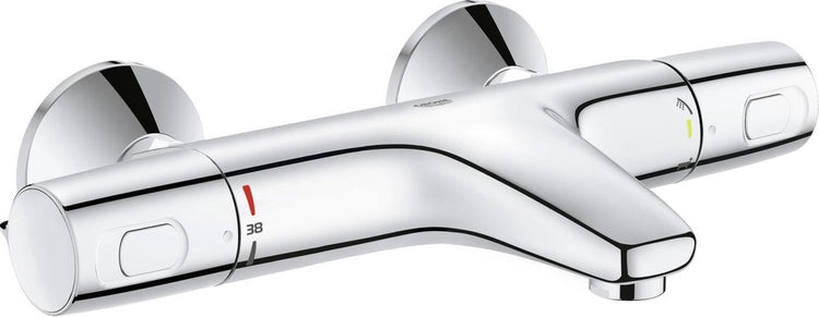 Grohe Präzisions-Trend-Thermostat-Badewannenarmatur – 15 cm – wassersparend – mit Umsteller – Chrom