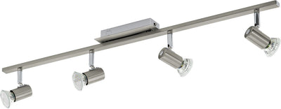 Eglo rottelo - Deckenstrahler - 4 Lichter - Nickel matt, Chrom