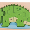 Bigjigs Holz -Tel -Puzzle Krokodil, 10st.