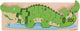 Bigjigs Holz -Tel -Puzzle Krokodil, 10st.