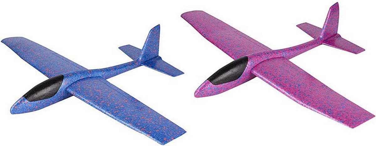 Eddy Toys Segelflugzeug Schaumstoff 66 x 84 x 14 cm – Segelflugzeugspielzeug mit 2 Flugmodi – Schaumstoffflugzeug für Kinder – Wurfflugzeug aus EPP-Schaum – 1 zufälliges Set