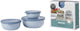 Mepal – Multi-Bowl-Cirqula-Aufbewahrungsbox-Set – 350 + 750 + 1250 ml – rund – Nordic Blue