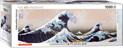 Eurographics – Die große Welle vor Kanagawa (erweitert im Vergleich zum Original) [神奈川沖浪裏 kanagawa-oki nami ura] – Katsushika Hokusai – 1000 Teile 96 × 32 cm (B × H) – Kunst-Panorama-Puzzle