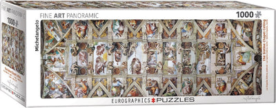Eurographics – Die Decke der Sixtinischen Kapelle – Michelangelo di Buonarotti – 1000 Teile 96×32 cm (B×H) – Kunst-Panorama-Puzzle