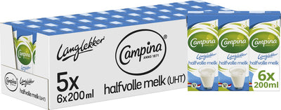 Campina teilentrahmte Milch 20cl (5x 6er-Pack)
