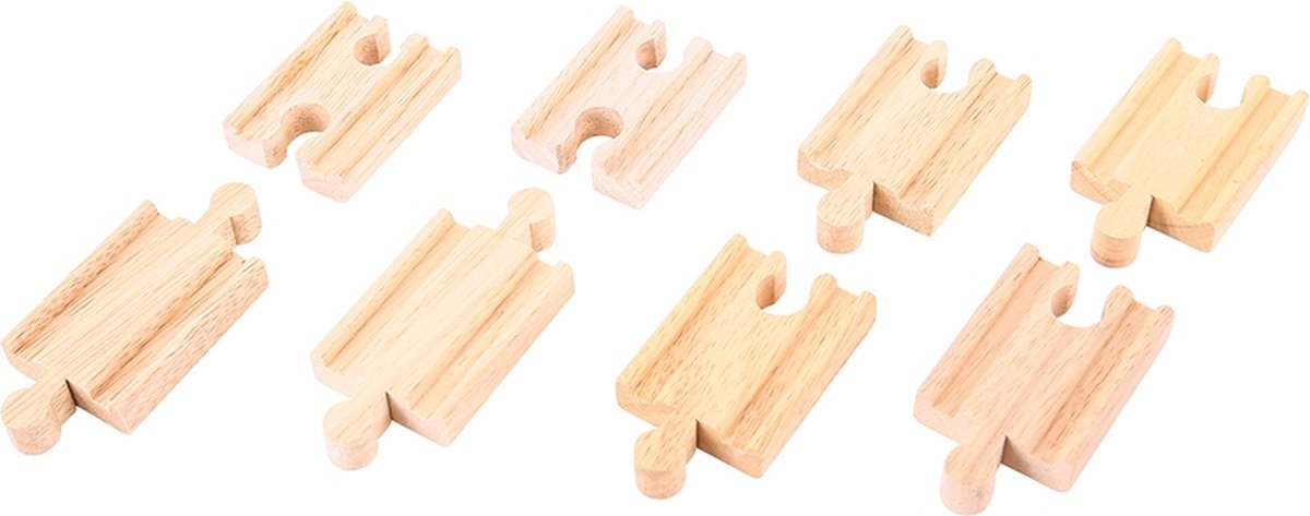 Bigjigs Wooden Rails Mini, 8st.