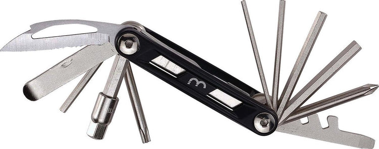 BBB Cycling Maxifold M Fahrradwerkzeuge – Werkzeugset mit Reifenhebern – Fahrrad-Miniwerkzeuge – 13 verschiedene Funktionen – BTL-141M