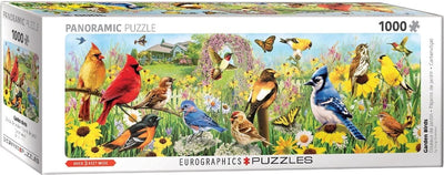 Eurographics – Gartenvögel [Gartenvögel] – Greg Giordano – 1000 Teile 96×32 cm (B×H) – Panorama-Puzzle