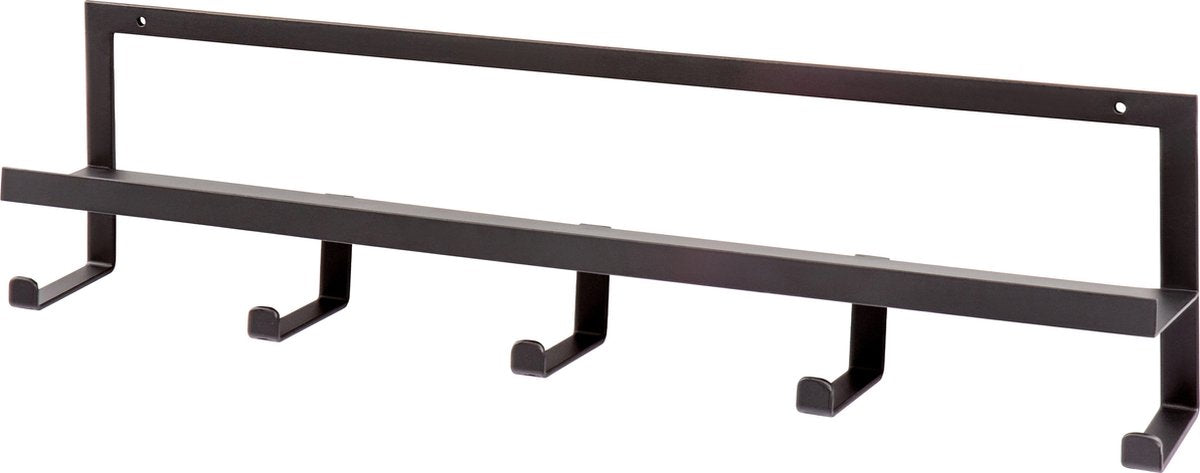 Woood Quinn Garderobenständer 5 Haken – Metall – Schwarz – 13 x 50 x 6,5