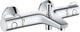 Grohe Grohtherm 800 Thermostat-Badewannenarmatur – 15 cm – wassersparend – mit Umsteller – inklusive Kupplungen – Chrom