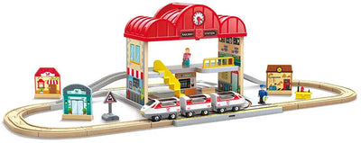 Hape tragbares Bahnhofsset