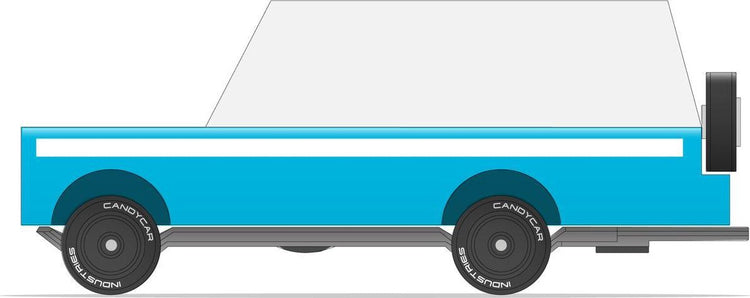 Candylab Toys Candycar World: Mississipi Mule Blue (T278) 8,4x4,1x3cm, Holzdruckguss, magnetisch, in Geschenkbox, 3+