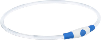 Trixie -Kragen USB -Blitzlicht leuchtend wiederaufladbar TPU Blau