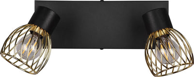 Rl lebe deine Lichtrealität Ardon - Spot - Schwarz-Gold - exkl. 2x e14 4,9 w - Deckenmontage
