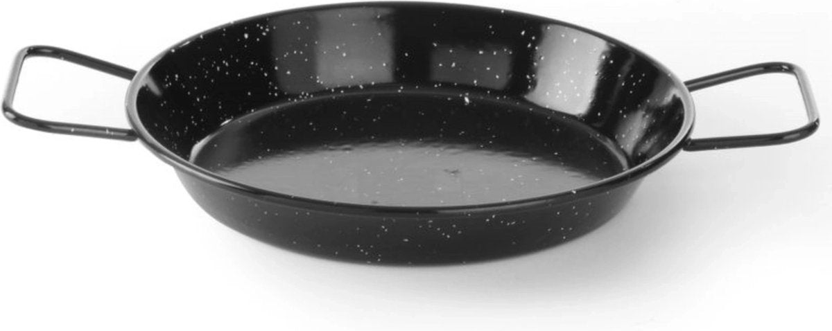 Hendi emaillierte Paella-Pfanne – 240 mm – mit Griffen – spülmaschinenfest