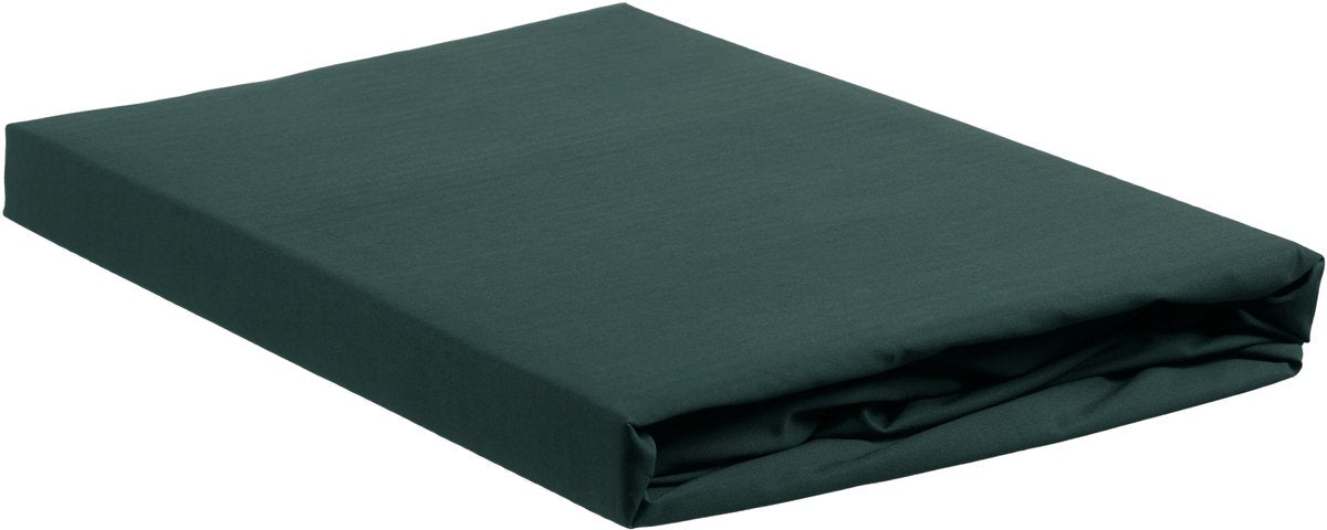 Ambiante Baumwolle – Topper-Spannbettlaken – 160 x 200 – dunkelgrün