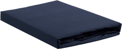 Ambiante Baumwolle – Topper-Spannbettlaken – 120 x 200 – dunkelblau