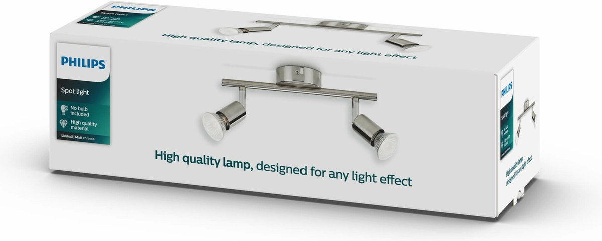 Philips LED Philips Limali Aufbaustrahler – 2-flammig – Nickel