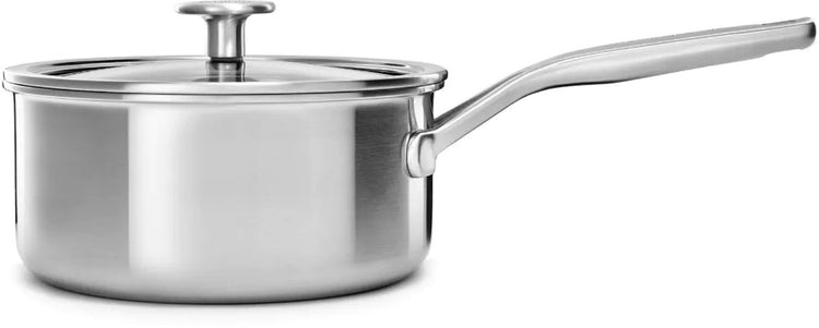 Mehrschichtiger Kochtopf aus Edelstahl von Kitchenaid – ø20 cm – 3,1 l – mit Glasdeckel – Induktion – PFAS-frei