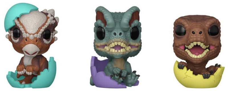 Funko Jurassic Park Pocket Pop! Vinylfigur Osterei 3er-Pack Dinosaurier 4 cm