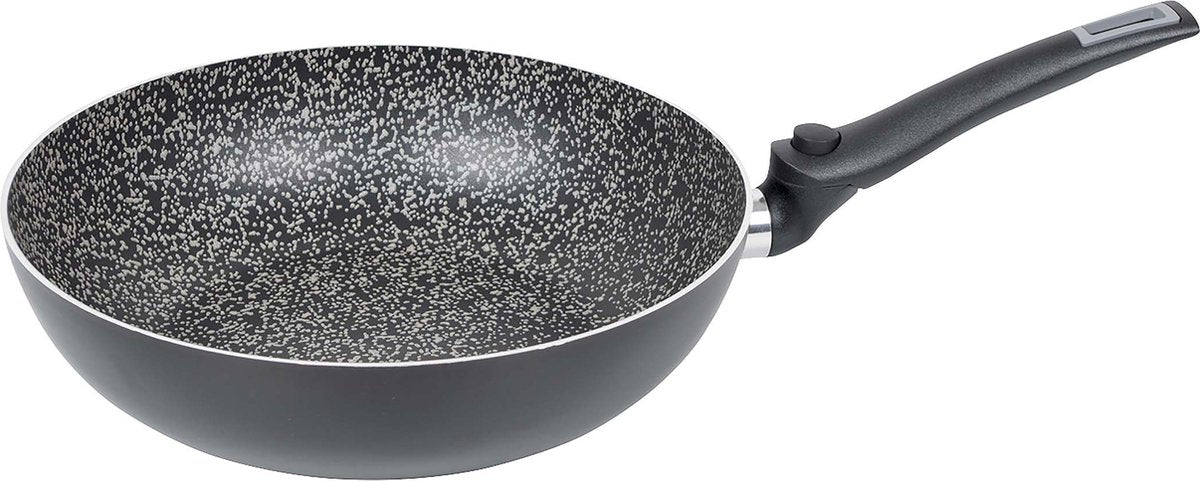 Bo-Camp – Wok-Pfanne – drehbar – klappbarer Pfannengriff – Induktion – ø 28 cm