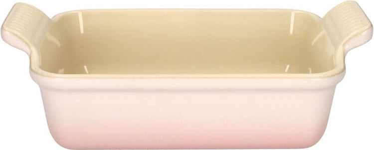 Le Creuset Auflaufform 19 cm – 1,1 l – Steingut – Muschelrosa – Rechteck