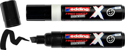 Edding 6900 x Multimarker – 2er-Set schwarz + weiß – für alle Oberflächen geeignet – Keilspitze 2–10 mm – vegane Tinte – aus recyceltem Kunststoff – lokal in Deutschland produziert