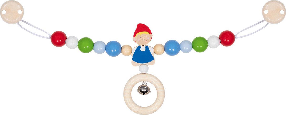 Goki Kinderwagenspanner: Junge L40cm, mit Clips, Holz, in Fensterbox