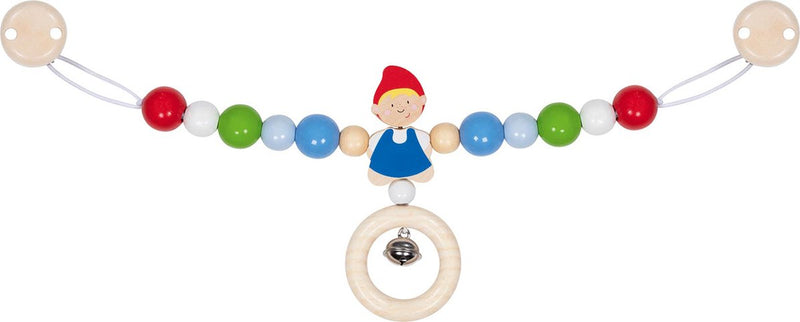Goki Kinderwagenspanner: Junge L40cm, mit Clips, Holz, in Fensterbox