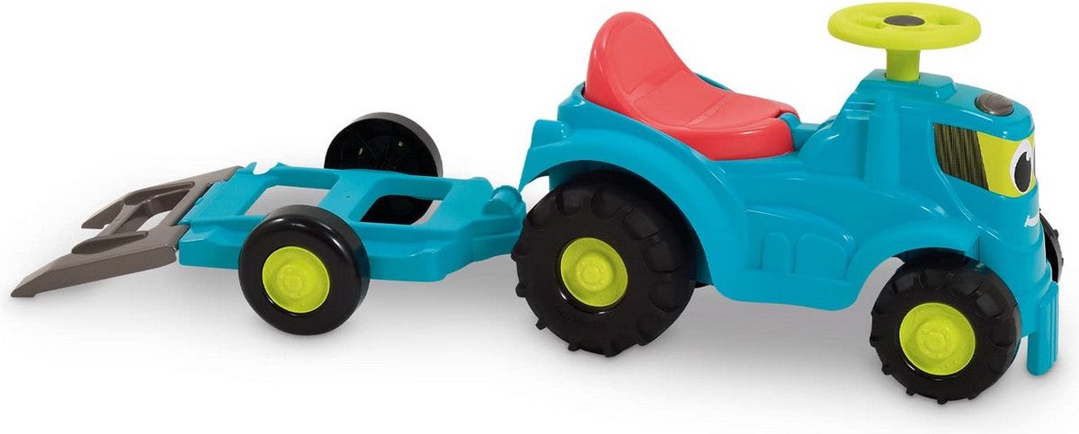 Ökoiffier -Traktor mit Trailer und Rasenmäher