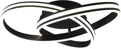 Trio Nuria - Deckenleuchte - Schwarz matt - inkl. 1x SMD 58w - dimmbar mit Schalter - Deckenmontage - Dip-Schalter