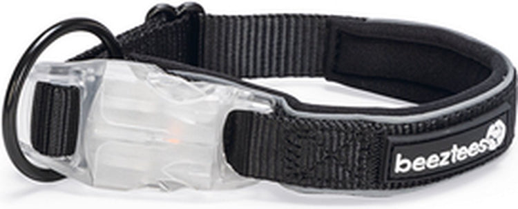 Beeztees Sicherheitsausrüstung Parinca - Hundehalsband - LED - Nylon - Schwarz - 30-35x2 cm