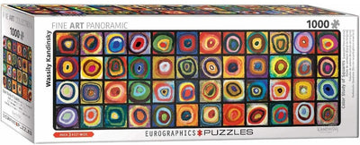 Eurographics – Farbstudie: Quadrate (erweitert vom Original) [Farbstudie: Quadrat (erweitert vom Original)] – Wassily Kandinsky – 1000 Teile 96 x 32 cm (B x H) – Kunst-Panorama-Puzzle