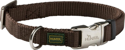Hunter Vario Basic Alu-Strong Hundehalsband - 45-65 cm - Nylon - Braun