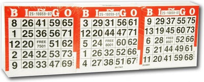Engelhart Bingokarten 1500 Blatt – einfarbig zum Einmalgebrauch – Bingo-Zubehör für Spieleabende und Veranstaltungen –