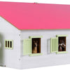 Kids Globe Globe Horse Stall Pink mit 7 Kisten, 1:24