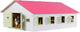 Kids Globe Globe Horse Stall Pink mit 7 Kisten, 1:24