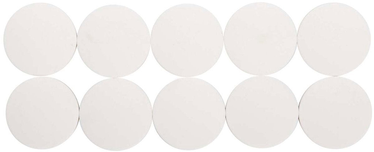 Maul Magnet rund 10 Stück 2,5 kg Kunststoff Ferrit bruchsicher erodiert lackiert ø 3,8 x 1,55 cm weiß