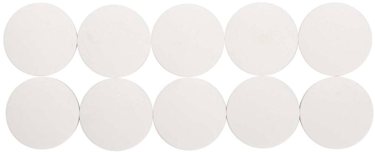 Maul Magnet rund 10 Stück 2,5 kg Kunststoff Ferrit bruchsicher erodiert lackiert ø 3,8 x 1,55 cm weiß