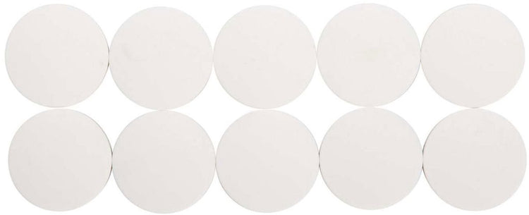 Maul Magnet rund 10 Stück 2,5 kg Kunststoff Ferrit bruchsicher erodiert lackiert ø 3,8 x 1,55 cm weiß