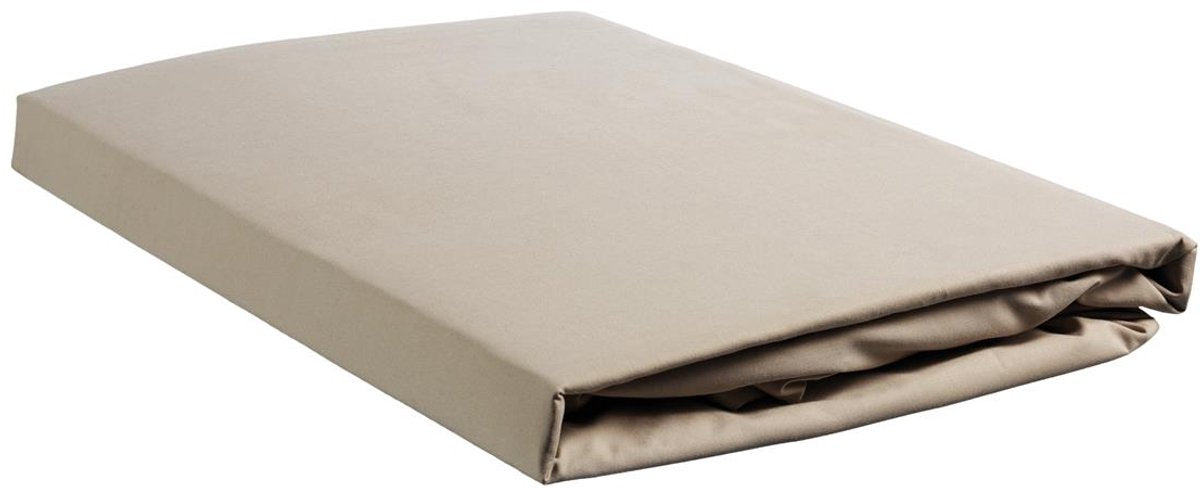 Ambiante Baumwolle – Spannbettlaken mit geteiltem Topper – 180 x 220 – Taupe