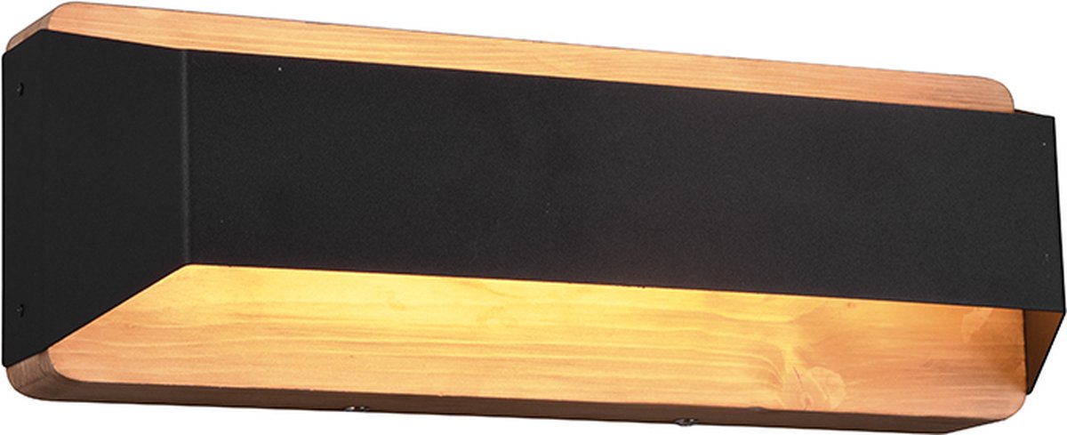 Trio Arino - Wandleuchte - Schwarz matt - inkl. 1x SMD 13,5W - Beleuchtung nach oben und unten - dimmbar mit Schalter - Wandmontage - Leuchtmittel nicht austauschbar