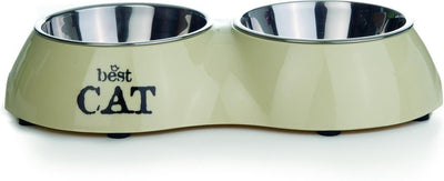 Beeztees beste Katze – Geschirrset Katze – Beige – 26,5 x 15 x 4,5 – 2 x 160 ml
