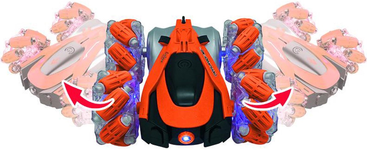 Lexibook Crosslander® 360+ – wiederaufladbares und programmierbares funkgesteuertes Stuntauto mit Lichtern.