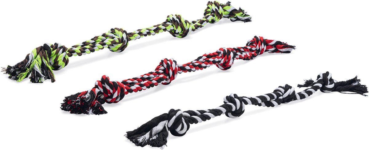 Beeztees Bino-Floss-Seil xxl – Hundespielzeug – 4 Knoten – 100 cm