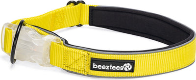 Beeztees Sicherheitsausrüstung Parina – Hundehalsband – Nylon – Gelb – 45–50 x 2,5 cm