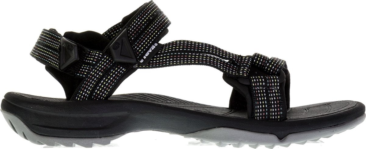 Teva W Terra Fi Lite Damensandalen – City Lights Schwarz – Pastell