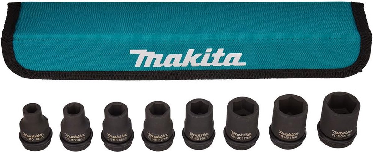 Makita e-02989 Schlagschrauber-Steckschlüsselsatz 8-teilig im Koffer