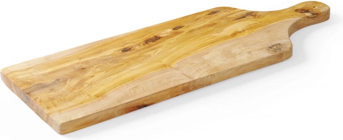 Hendi Servierbrett mit Griff – Olivenholz – 600 x 200 x 18 mm – traditionell und einzigartig